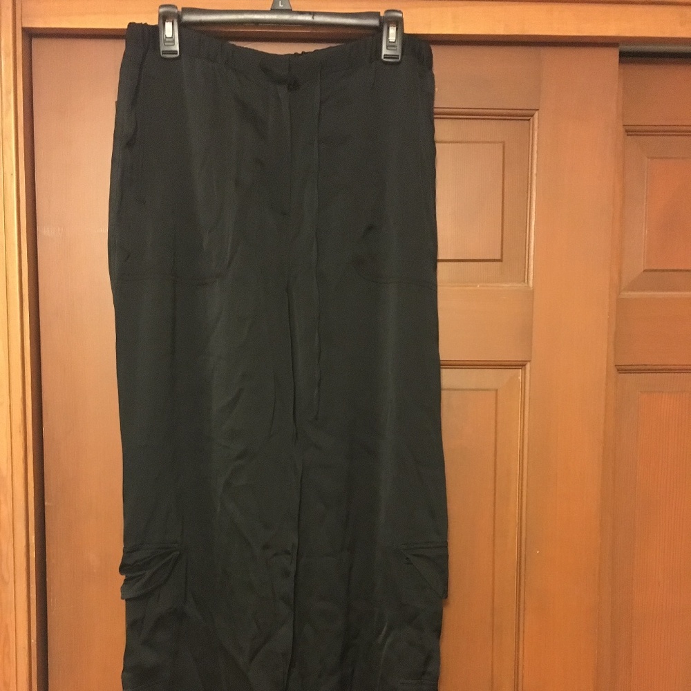 J. Jill Satin Cargo Pants, Size M